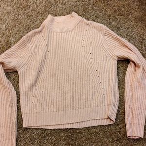 Pink sweater crop top
